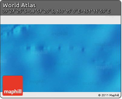 Physical 3D Map of the Area around 39° 12' 22" S, 160° 43' 29" E