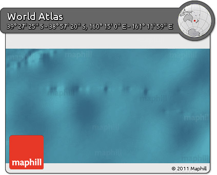 Satellite 3D Map of the Area around 39° 12' 22" S, 160° 43' 29" E