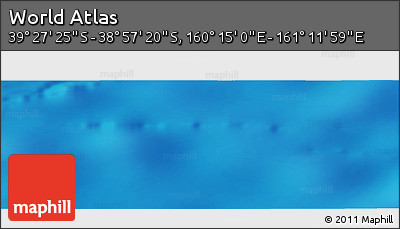 Physical Panoramic Map of the Area around 39° 12' 22" S, 160° 43' 29" E