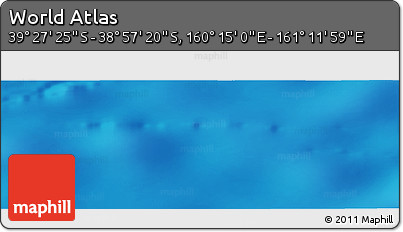 Physical Panoramic Map of the Area around 39° 12' 22" S, 160° 43' 29" E