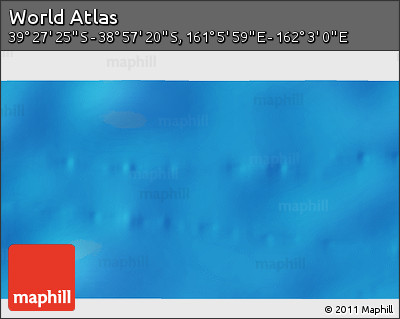 Physical 3D Map of the Area around 39° 12' 22" S, 161° 34' 29" E