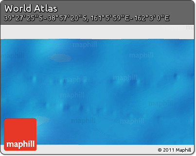 Physical 3D Map of the Area around 39° 12' 22" S, 161° 34' 29" E