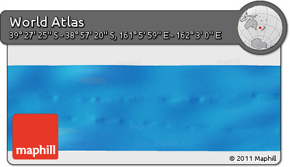 Physical Panoramic Map of the Area around 39° 12' 22" S, 161° 34' 29" E