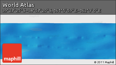 Physical Panoramic Map of the Area around 39° 12' 22" S, 161° 34' 29" E