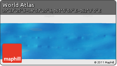 Physical Panoramic Map of the Area around 39° 12' 22" S, 161° 34' 29" E