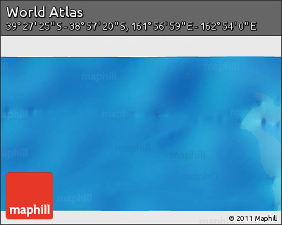 Physical 3D Map of the Area around 39° 12' 22" S, 162° 25' 30" E
