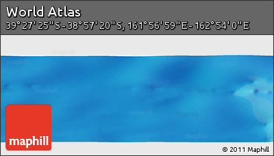 Physical Panoramic Map of the Area around 39° 12' 22" S, 162° 25' 30" E
