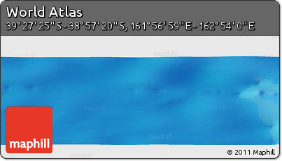 Physical Panoramic Map of the Area around 39° 12' 22" S, 162° 25' 30" E