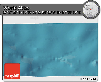 Satellite 3D Map of the Area around 39° 12' 22" S, 164° 7' 30" E
