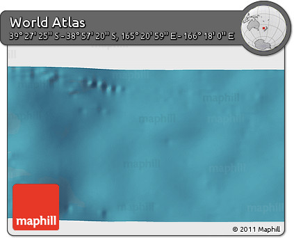 Satellite 3D Map of the Area around 39° 12' 22" S, 165° 49' 29" E