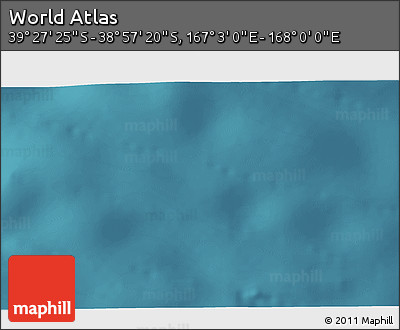 Satellite 3D Map of the Area around 39° 12' 22" S, 167° 31' 30" E