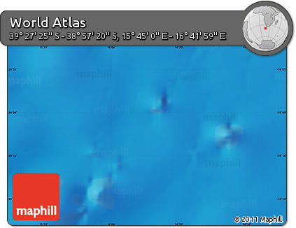 Physical Map of the Area around 39° 12' 22" S, 16° 13' 30" E