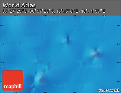 Physical Map of the Area around 39° 12' 22" S, 16° 13' 30" E