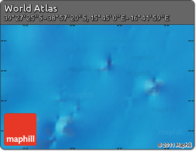 Physical Map of the Area around 39° 12' 22" S, 16° 13' 30" E