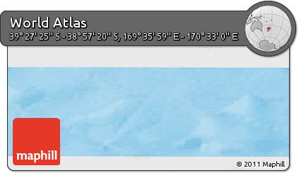 Physical Panoramic Map of the Area around 39° 12' 22" S, 170° 4' 29" E