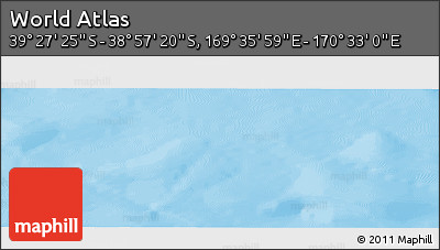 Physical Panoramic Map of the Area around 39° 12' 22" S, 170° 4' 29" E
