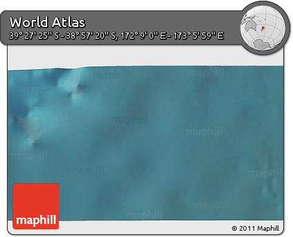 Satellite 3D Map of the Area around 39° 12' 22" S, 172° 37' 30" E