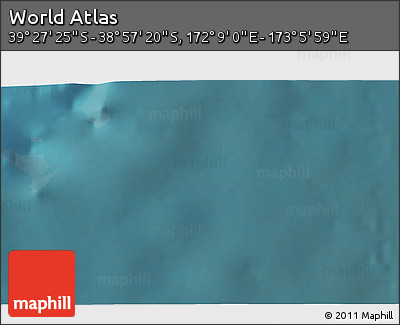 Satellite 3D Map of the Area around 39° 12' 22" S, 172° 37' 30" E