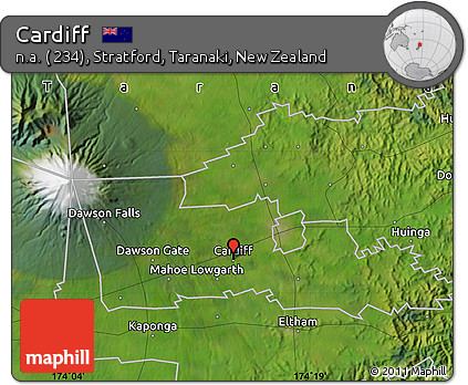 Satellite Map of Cardiff
