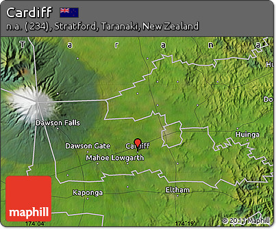 Satellite Map of Cardiff