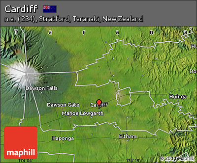 Satellite Map of Cardiff