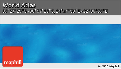 Physical Panoramic Map of the Area around 39° 12' 22" S, 22° 10' 29" E