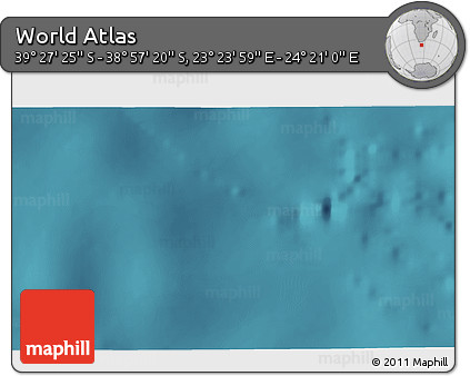 Satellite 3D Map of the Area around 39° 12' 22" S, 23° 52' 30" E