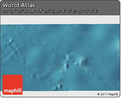Satellite 3D Map of the Area around 39° 12' 22" S, 25° 34' 30" E