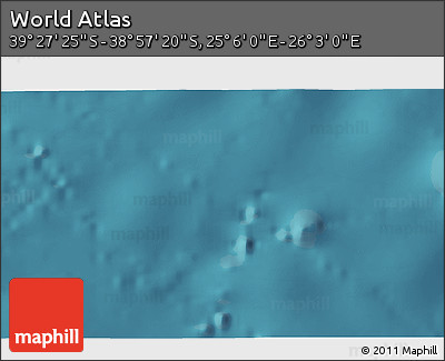 Satellite 3D Map of the Area around 39° 12' 22" S, 25° 34' 30" E