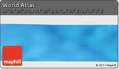 Physical Panoramic Map of the Area around 39° 12' 22" S, 28° 7' 30" E
