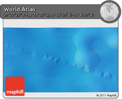 Physical 3D Map of the Area around 39° 12' 22" S, 30° 40' 29" E