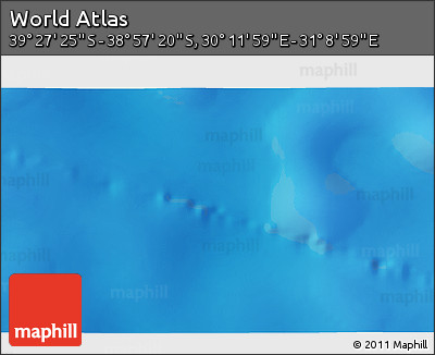 Physical 3D Map of the Area around 39° 12' 22" S, 30° 40' 29" E