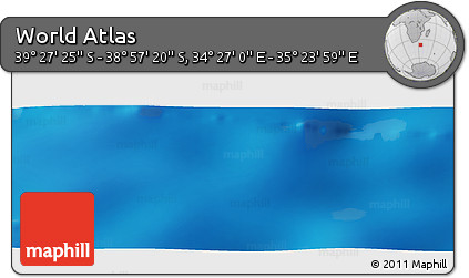 Physical Panoramic Map of the Area around 39° 12' 22" S, 34° 55' 29" E