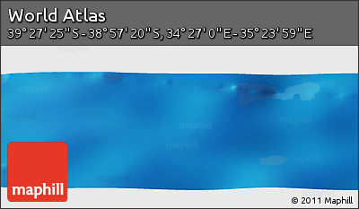Physical Panoramic Map of the Area around 39° 12' 22" S, 34° 55' 29" E