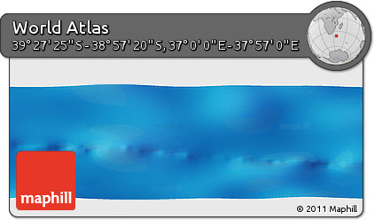 Physical Panoramic Map of the Area around 39° 12' 22" S, 37° 28' 30" E