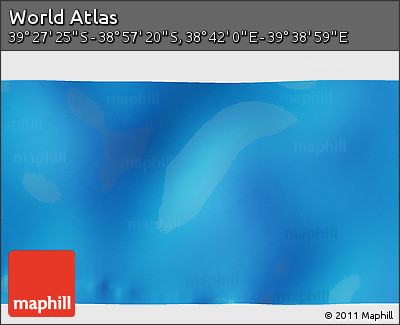 Physical 3D Map of the Area around 39° 12' 22" S, 39° 10' 29" E
