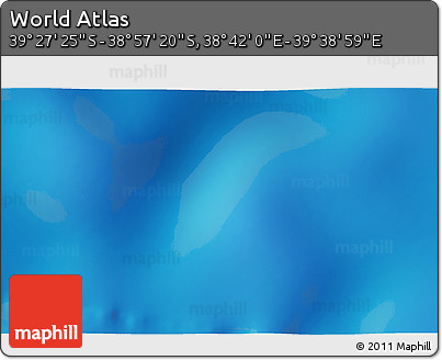Physical 3D Map of the Area around 39° 12' 22" S, 39° 10' 29" E
