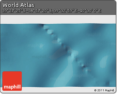Satellite 3D Map of the Area around 39° 12' 22" S, 40° 1' 29" E