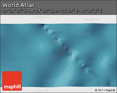 Satellite 3D Map of the Area around 39° 12' 22" S, 40° 1' 29" E