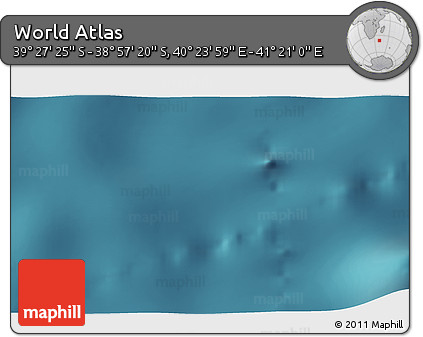 Satellite 3D Map of the Area around 39° 12' 22" S, 40° 52' 30" E