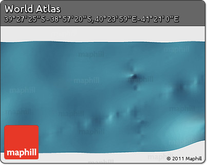 Satellite 3D Map of the Area around 39° 12' 22" S, 40° 52' 30" E
