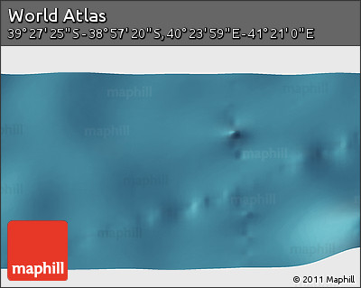 Satellite 3D Map of the Area around 39° 12' 22" S, 40° 52' 30" E