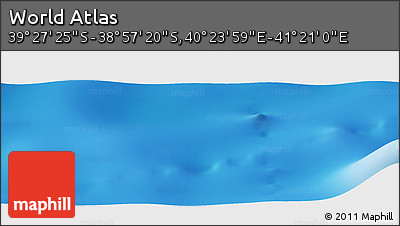 Physical Panoramic Map of the Area around 39° 12' 22" S, 40° 52' 30" E