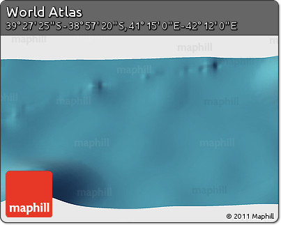 Satellite 3D Map of the Area around 39° 12' 22" S, 41° 43' 30" E