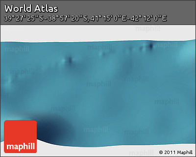 Satellite 3D Map of the Area around 39° 12' 22" S, 41° 43' 30" E