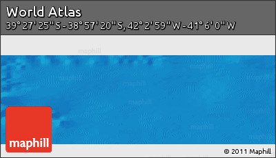 Physical Panoramic Map of the Area around 39° 12' 22" S, 41° 34' 30" W