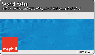Physical Panoramic Map of the Area around 39° 12' 22" S, 41° 34' 30" W