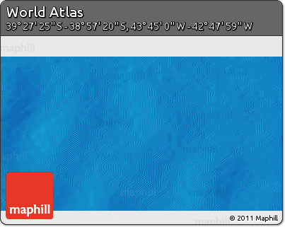 Political 3D Map of the Area around 39° 12' 22" S, 43° 16' 29" W