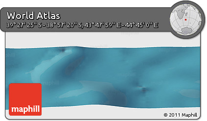 Satellite Panoramic Map of the Area around 39° 12' 22" S, 44° 16' 29" E