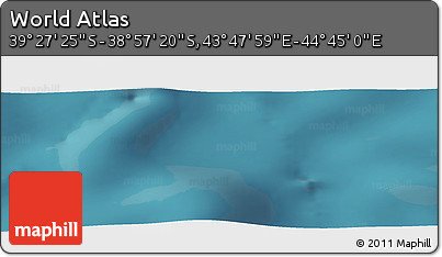 Satellite Panoramic Map of the Area around 39° 12' 22" S, 44° 16' 29" E
